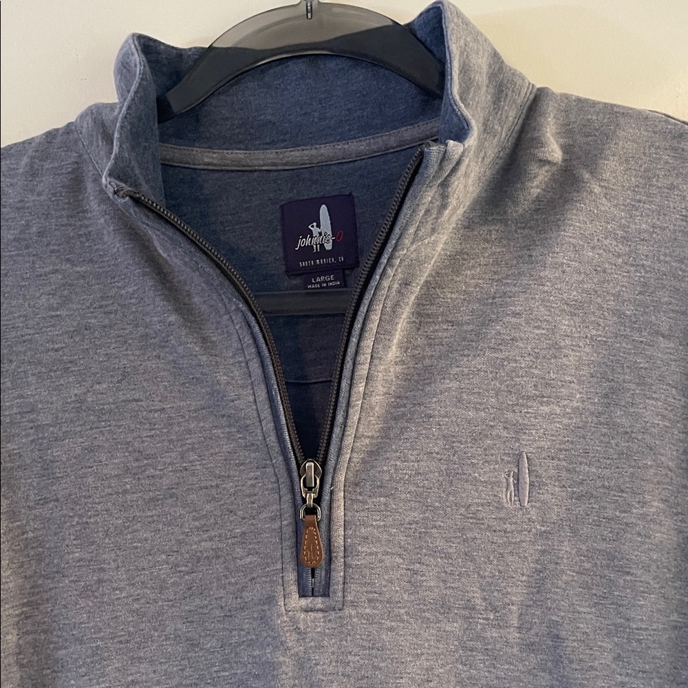 johnnie-O Men's Blue Zip-Up Sweater